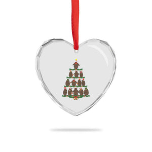 Funny Pesto Xmas Penguin Xmas Tree Heart Crystal Glass Ornament TS11 Print Your Wear