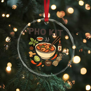 Funny Pho Kit Vietnamese Noodle Pun Crystal Glass Ornament Ramen Pho Lovers Hilarious Foodie Graphic TS02 Print Your Wear