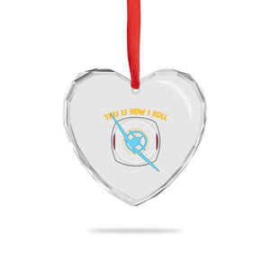 Funny Pilot Aviation Airplane Heart Crystal Glass Ornament This Is How We Roll TS14 Print Your Wear