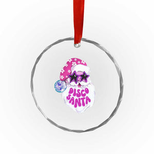 Funny Pink Disco Santa Retro Groovy Crystal Glass Ornament TS09 Print Your Wear