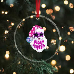 Funny Pink Disco Santa Retro Groovy Crystal Glass Ornament TS09 Print Your Wear
