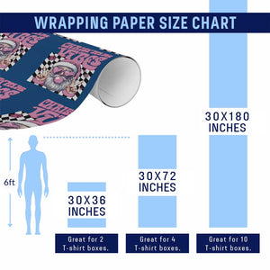 Funny Pink Santa Christmas Wrapping Paper Roll Christmas Vibes Checkboard TS11 Print Your Wear