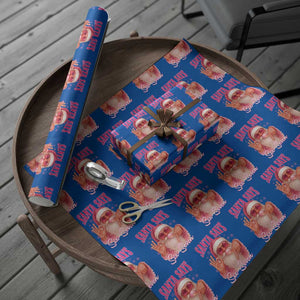 Funny Pink Santa Says Six Seven Wrapping Paper Roll 67 Christmas Meme Gen Alpha TS11 Blue Print Your Wear
