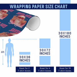 Funny Pink Santa Says Six Seven Wrapping Paper Roll 67 Christmas Meme Gen Alpha TS11 Print Your Wear