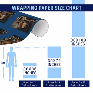Funny Pitbull Drinking Iced Coffee Wrapping Paper Roll Vintage Pittie Dog Lovers Meme