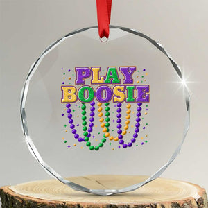 Funny Play Boosie Mardi Gras Crystal Glass Ornament Beads Fat Tuesday Carnival TS11 Transparent Glass 3'' Circle Print Your Wear