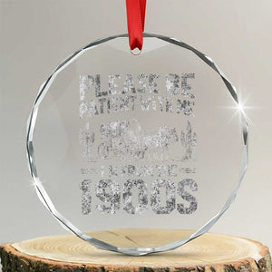 Funny Please Be Patient With Me I'm From The 1900s Crystal Glass Ornament Vintage Carriage TS11 Transparent Glass 3'' Circle Print Your Wear