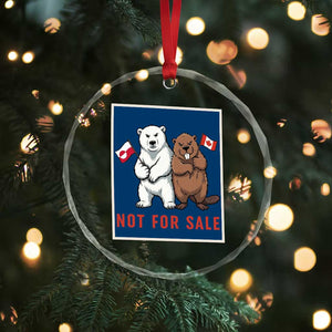 Funny Polar Bear And Beaver Political Protest Crystal Glass Ornament Not For Sale TS12 Print Your Wear