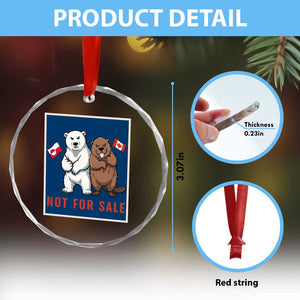 Funny Polar Bear And Beaver Political Protest Crystal Glass Ornament Not For Sale TS12 Print Your Wear
