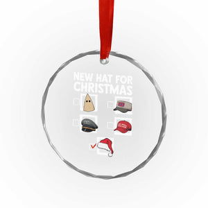 Funny Political Christmas Crystal Glass Ornament Old Hat New Hat TS14 Print Your Wear