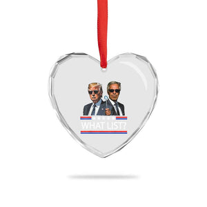 Funny Political Conspiracy Parody Heart Crystal Glass Ornament What List Men in Black Meme TS02 Print Your Wear