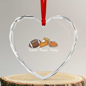 Funny Political Fall Season Heart Crystal Glass Ornament Football Dessert Turkey Thanksgiving TS11 Transparent Glass 3'' Heart Print Your Wear
