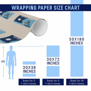 Funny Political Folklore Babe The Blue Ox Wrapping Paper Roll No Ice Please TS12 Print Your Wear
