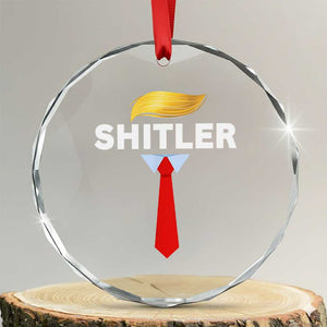 Funny Political Satire Crystal Glass Ornament Sarcastic Political Parody TS02 Transparent Glass 3'' Circle Print Your Wear