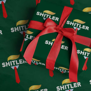Funny Political Satire Wrapping Paper Roll Sarcastic Political Parody TS02 Green Print Your Wear