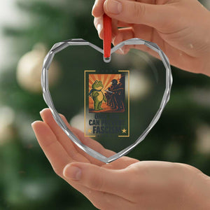 Funny Portland Frog Protest Heart Crystal Glass Ornament Only You Can Prevent Fascism Gift TS12 Print Your Wear