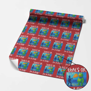 Funny Portland Frog Protest Wrapping Paper Roll Thats OK Im A Frog Pepper Spray TS02 Red Print Your Wear
