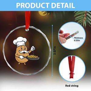 Funny Potato Cooking French Fries Crystal Glass Ornament Food Lover Gift TS12 Print Your Wear