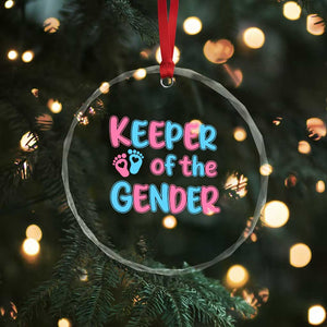 Funny Pregnancy Announcement Crystal Glass Ornament Keeper Of The Gender TS12 Print Your Wear