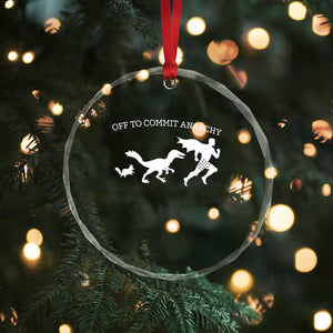 Funny Princess Cat Sci Fi Gift Crystal Glass Ornament Off To Commit Anarchy