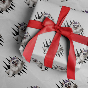 Funny Princess Cat With Featuring Scratch Effect Printed Wrapping Paper Roll This Is An Outrage