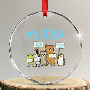 Funny Protest Animals Abolish Ice Crystal Glass Ornament Minneapolis USA Support Gift TS12 Transparent Glass 3'' Circle Print Your Wear