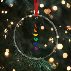 Funny Purride Cats In Space Rainbow Crystal Glass Ornament LGBQT Pride Feline Space TS12 Print Your Wear