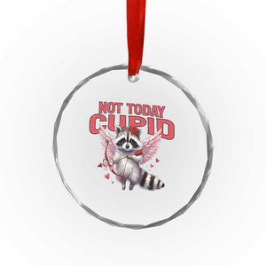 Funny Raccoon Cupid Anti Valentine Crystal Glass Ornament Not Today Cupid TS12 Print Your Wear