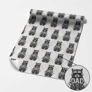 Funny Raccoon Dad Mechanic Wrapping Paper Roll Trash Panda Fathers Day Gift TS12 Christmas Plaid Print Your Wear