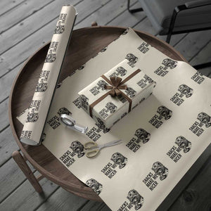 Funny Raccoon Eating Pizza Wrapping Paper Roll Snacks Make Me Nicer TS14 Beige Print Your Wear