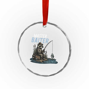 Funny Raccoon Fishing Crystal Glass Ornament Master Baiter Fisherman TS14 Print Your Wear