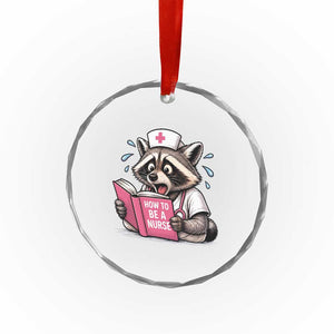 Funny Raccoon Nursing Student Healthcare Gift Crystal Glass Ornament TS12 Print Your Wear