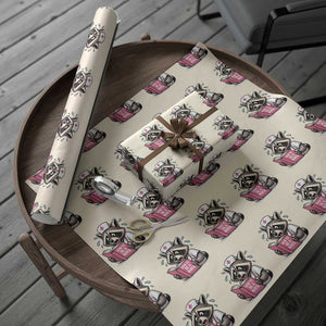 Funny Raccoon Nursing Student Healthcare Gift Wrapping Paper Roll