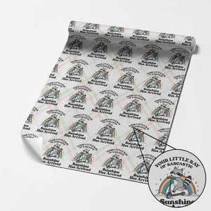 Funny Raccoon Rainbow Wrapping Paper Roll Your Little Ray Of Sarcastic Sunshine Has Arrived TS14 Christmas Plaid Print Your Wear