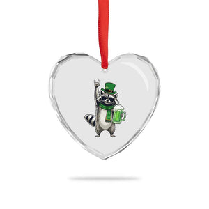 Funny Raccoon Rock On Heart Crystal Glass Ornament St Patricks Day Gift TS12 Print Your Wear