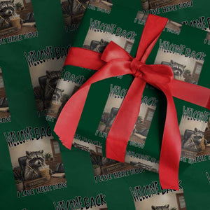 Funny Raccoon School Principal Wrapping Paper Roll Welcom Back To School TS14 Green Print Your Wear