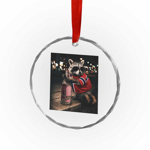 Funny Raccoon Whiskey Sunglasses Norwegian Flag Crystal Glass Ornament Viral Trash Panda Football Texas Souvenir Meme TS14 Print Your Wear