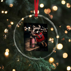 Funny Raccoon Whiskey Sunglasses Norwegian Flag Crystal Glass Ornament Viral Trash Panda Football Texas Souvenir Meme TS14 Print Your Wear