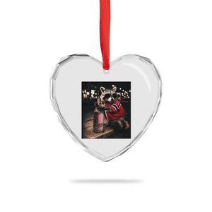 Funny Raccoon Whiskey Sunglasses Norwegian Flag Heart Crystal Glass Ornament Viral Trash Panda Football Texas Souvenir Meme TS14 Print Your Wear