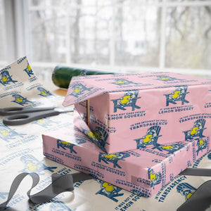 Funny Raccoon Wrapping Paper Roll In The Interest Of Full Transparency It Was Not Easy Peasy Lemon Squeezy TS14 Light Pink Print Your Wear