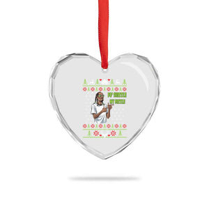Funny Rapper Meme Xmas Heart Crystal Glass Ornament Fo Shizzle My Nizzle TS02 Print Your Wear