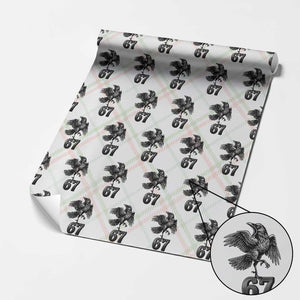 Funny Raven Brainrot Six Seven Meme Gift Wrapping Paper Roll TS12 Christmas Plaid Print Your Wear