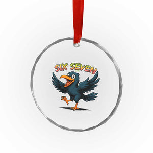 Funny Raven Six Seven Meme Trending Gift Crystal Glass Ornament TS12 Print Your Wear