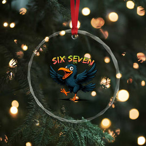 Funny Raven Six Seven Meme Trending Gift Crystal Glass Ornament TS12 Print Your Wear