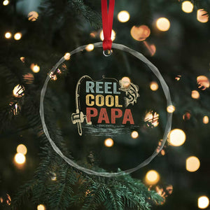 Funny Reel Cool Papa Crystal Glass Ornament Fishing Dad Fisherman Father's Day TS11 Print Your Wear