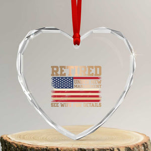 Funny Retirement Heart Crystal Glass Ornament See Wife For Details Husband Dad Grandpa Humor US Flag TS10 Transparent Glass 3'' Heart Print Your Wear
