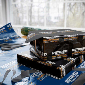 Funny Retirement Wrapping Paper Roll Retired Under New Management See Grandkids For Details TS10 Black Print Your Wear