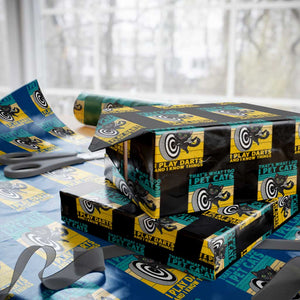 Funny Retro Sunset Cat Darts Wrapping Paper Roll I Pet Cats I Play Darts And I Know Things TS12 Black Print Your Wear