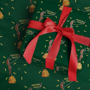 Funny Rigatoni Pasta Marcus The Worm Wrapping Paper Roll Dramatic Pasta Lover Foodie Meme TS02 Green Print Your Wear