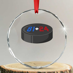 Funny Romance Hockey Lover Crystal Glass Ornament 24 81 Jersey Numbers Sport TS11 Transparent Glass 3'' Circle Print Your Wear